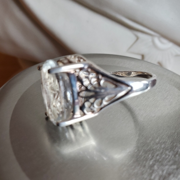Crystal Sterling Silver Ring - Picture 2 of 5